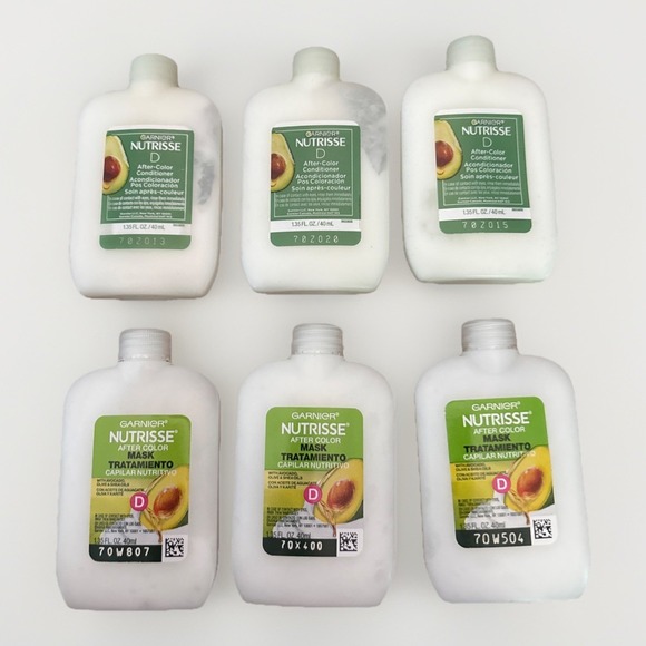 Garnier Other - 6 Garnier NUTRISSE After Color Conditioner & Mask Treatment 1.35 oz Avocado Oil